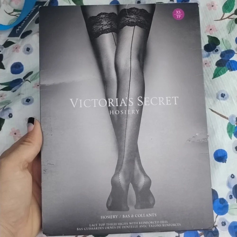 Victoria's Secret Pink Lace Thigh Highs